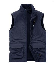 Men's Vests Coat Winter For Men MAN VEST Mens Clothing Camping Work Men's Sleeveless Jacket Sports Motorcyclist Multi-pocket