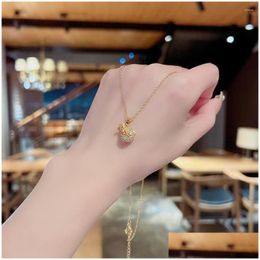Pendant Necklaces 3D Year Purse Zircon Nimble Lucky Love Heart Mothers Day Wallet Necklace Woman Girl Blessing Jewel Dhgarden Dhodj