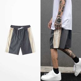 Men's Shorts Retro Ins Style Shorts Men Casual Wear Hip Hop Strip Print Short Pants Tide Brand Skateboard Street BF Wind Mens Shorts J230503