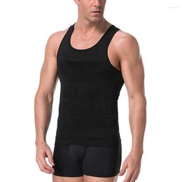 Men's Tank Tops Men's Slim Fit Bodysuit Waist Training Vest Abdominal Control Pose Shirt Back Correction