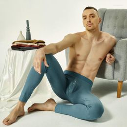 Running Pants Men's Thermal Underwear Winter Cotton Tight Stripe Long Johns Pyjama