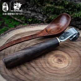 Joiners HX OUTDOORS camping spoon digging knife outdoor carving knife wooden paring knife woodworking knife woodcarving knife manual