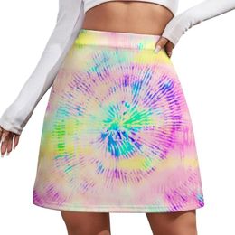 Röcke Neon Paint Print Rock Bunt Tie-Dye Ästhetisch Casual Damen Elegant Mini Design Skort Kleidung Geburtstagsgeschenk