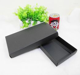 Gift Wrap 20pcs/lot-22..5 3cm Black Drawer Cardboard Box For Tea Power Bank Packaging Paper Package Boxes DIY Craft