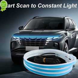 Scan Starting LED Car Hood Light Strip Auto Engine Hood Guide Decorative Ambient Lamp 12v Modified Car Daytime Running Light