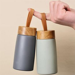 Tumblers Insulated Coffee Mug 304 Stainless Steel Tumbler Water Thermos Vacuum Flask Mini Water Bottle Portable Travel Mug Thermal Cup 230503