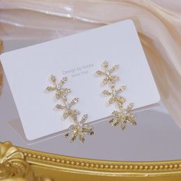 Stud Earrings Ins Super Shining Exquisie CZ Flower For Femme Zirconia Starfish Shape Earring Wedding JewelryStudStud