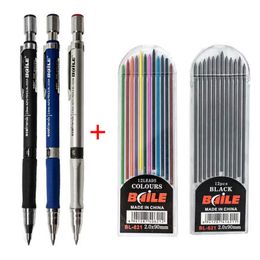 Markers 20 mm Mechanical Pencils Set 2B Automatic Student Graycolor Pencil Leads School Pens Supplies Office Kawaii Stationery 230503