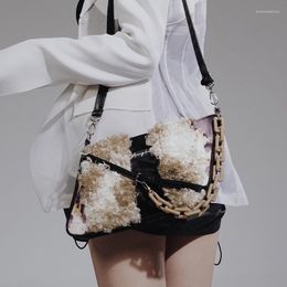 Evening Bags Ladies Crossbody Bag Leopard Print Luxury Creative Plush Shoulder Fashion Multifunctional
