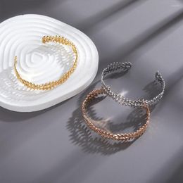 Bangle Stainless Steel Greek Roman Laurel Leaf Bracelet For Women Gold Colour Wheat Ears Boho Jewellery Valentine's Day Gift