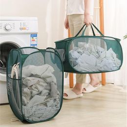 Organization Dirty Laundry Basket Cotton Linen Foldable Round Waterproof Organizer Bucket Clothes Toys Large Capacity Home Storage Basket