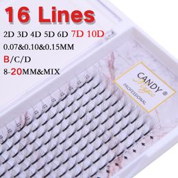 False Eyelashes Candy Magic 16 Lines Premade Volume Fans 3d/4d/5d/6d Lash Russian Eyelash Extensions Pre Made Extension Faux MinkFalse