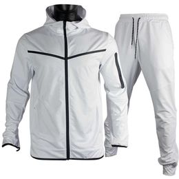 Abiti da sudore all'ingrosso con zip da 2 pezzi Set di felpa con cappuccio da jogging Tech Pleece Suit Stuituit Tracksuit per uomo tuta da uomo