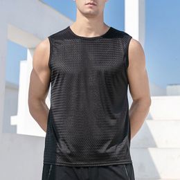 Men s t Shirts Ice Silk Tank Tops Underwear Mens Undershirt Transparent Male Bodyshaper Fitness Wrestling Mesh Breathable Singlets 230503