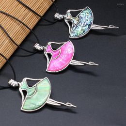 Pendant Necklaces Fashion Natural Abalone Shell Necklace Charms Women For Jewerly Accessory Size 45x80mm Length 55 5cm