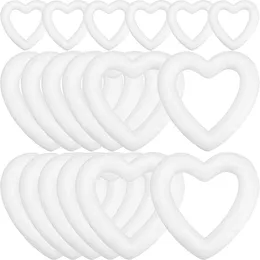 Gift Wrap 18 Pcs Decorated Garland Wreath Wedding Stuff White Heart Valentines Day Frame Shaped Form Craft 6cm Bubble