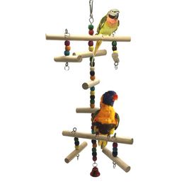 Other Bird Supplies Parrot Cage Chew Bite Toy Lightness And Portability No Space Occupy Colorful Bead Hanging Toys Budgie Climbing Ladder