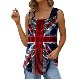 Women's Blouses Womens Print Tank Tops Pleated Sleeveless Blouse Basic Shirts Long Top Women 2xl For