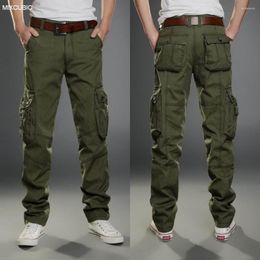 Men's Pants Davidyue Washing Military Uniform Men Wear Resistant Cargo For Overalls Multi-pocket Size 28-38