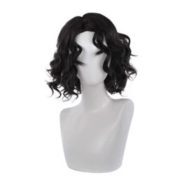 Cosplay Wigs Encanto Mirabel Cos Short Wig Black Cosplay Costume Heat Resistant Synthetic Hair Party Wigs J230427