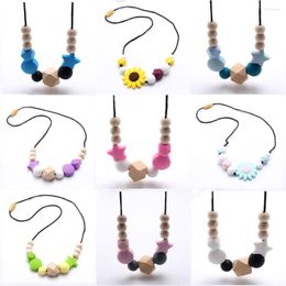 Chains MHS.SUN Random 1Pcs Sale Silicone Beads Necklace Baby Food Grade Teething Nursing Inventory Clearance