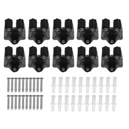 Organization New 10Pcs Broom Hanger Mop And Broom Holder Broom Organizer Grip Clips Wall Mounted Garden Storage Rack With Screws