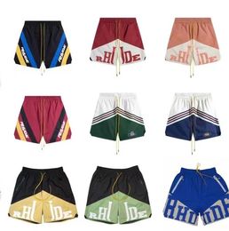 designer men womens beach pants combat sports jogging rhude shorts mens loose knee length letters casual street clothing summer Asian size S-XL151