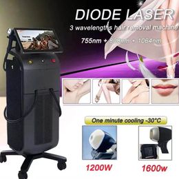 755 808 1064 nm diode laser machine hair removal skin rejuvination equipment lazer hair removal machine 2 in 1 double handle 200 million shots
