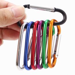 5 PCSCarabiners 5/10Pcs Climbing Buttons Outdoor Sports Aluminium Alloy Safety Buckle Keychain Climbing Carabiner Camping Hiking Hooks P230420
