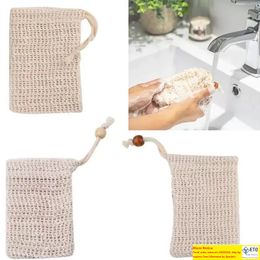 3style Exfoliating Mesh Bags Pouch For Shower Body Massage Scrubber Natural Organic Ramie Soap Bag Sisal Saver Loofah Moisturising