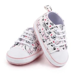 Sandali Neonato Ragazza Tela Solido Personalizzato Antiscivolo Morbido Neonato Classico Sneaker Primi passi Scarpe da culla