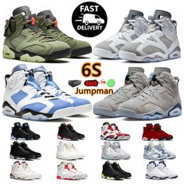 Basketball Shoes Jumpman 6 6s University Blue Red Oreo Georgetown Midnight Navy Cactus Jack Black Infrared Maroon mens trainers outdoor sports sneakers size 36-47