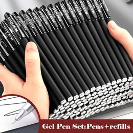 Ballpoint Pens 25PCS Gel pen Set Neutral Pen smooth writing fastdry 05mm Black blue red Colour Replacable refill school Stationery Supplies 230503