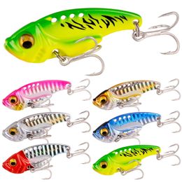 Baits Lures Aorace 6pcs Metal Vib Blade Lure Fishing Spinner Bait Sinking Vibration Artificial Sea Bass Diving Swivel 230504