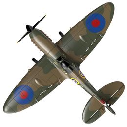 Aircraft Modle A Aeroplane 2.4G 4CH Remote Control EPP 400mm Wingspan 6Axis 76112 Spitfire RC Warbird Mini RTF 230504