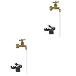 Bathroom Sink Faucets 2 Pack Floating Invisible Botanical Decor Flowing Spout Fountain Plants Tap Water Feature