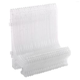 Hooks 12Pcs/Set Clear Plastic Easels Plate Holders Display Dish Rack Picture Frame Po Book Pedestal Holder Stand Stander