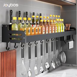 Organisation Joybos Kichen Organiser Spices Aluminium Multifunction Kichen Shelf Storage Rack Wallmounted Kitchen Organiser for Spices