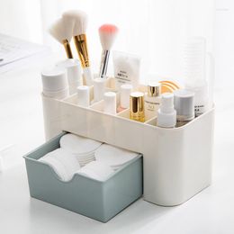 Storage Boxes Double Layer Makeup Organiser Box Cosmetic Drawers Desktop Jewellery Nail Polish Container Bathroom Case