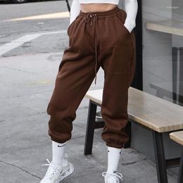 Women's Pants & Capris Autumn Women Sweatpant Cotton Solid Drawstring High Waist Trousers Cargo Pant Pockets Casual Streetwear