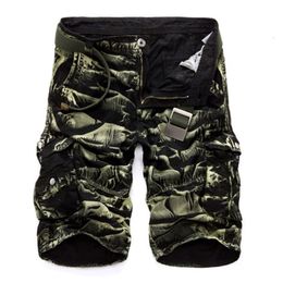 Men's Shorts Mens Military Cargo Shorts Brand Army Camouflage Shorts Men Cotton Loose Work Casual Short Pants No Belt 230504