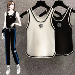 Sexy Tank Cotton T-Shirts Sleeveless Knits Tops Vests Summer Tanks Camis Tees Vest Short Shirt Ice Silk Camis Girls Tanks Vests Outdoor