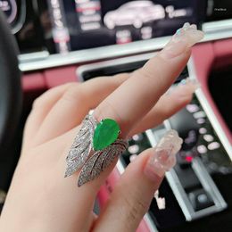 Cluster Rings Silver Colour Luxury Stone Wedding Ring For Women Creative Angle Wing Charms Bridal Engagement Jewellery