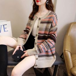 Women's Knits Vintage Casual Loose Cardigan Sweater Woman 2023 Women'S Kawaii Ulzzang Female Korean Harajuku Clothing For Women 5567