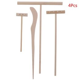 2023 Home & Garden 4pcs / 5Pcs Bamboo Zen Garden Rake Meditation Tools Home Decoration Relaxation Handcrafted