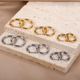 Hoop Earrings 2023 Trend Circle For Women Men Party Vintage Accessories Boho Style Piercing Jewellery Diameter 20mm/25mm/30mm