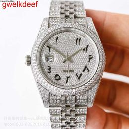 Wristwatches Luxury Custom Bling Iced Out Watches White Gold Plated Moiss anite Diamond Watchess 5A high quality replication Mechanical 2CTU MDE5