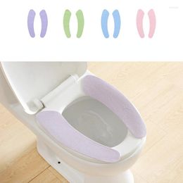 Toilet Seat Covers 1 Pair Cover Household Pad Universal Stick Waterproof Paste Plush Washer Sitting Stool Four Seasons