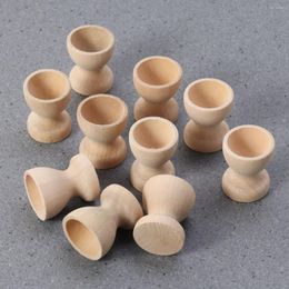 Dinnerware Sets 15 Pcs Unpainted Easter Egg Cups Tray Refrigerator Bamboo Holder Wooden Holders
