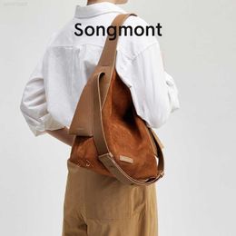 Songmont Medium Ear Tote Designers Lazy Light Backpack Commuter One Shoulder Crossbody Bag 240131